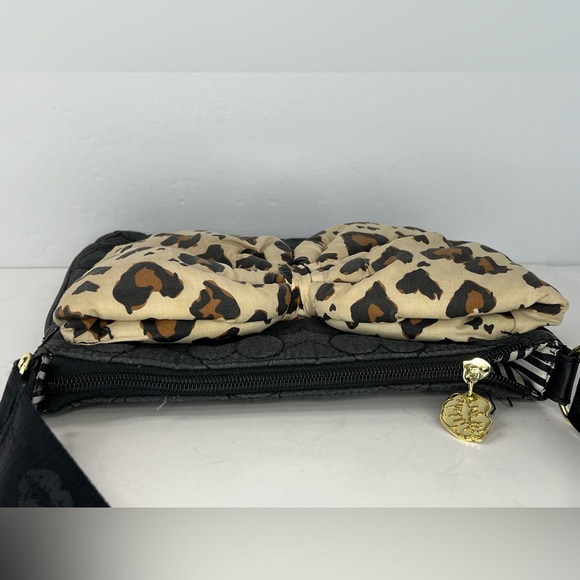 Luv Betsey by Betsey Johnson with Plush Cheetah Bow Crossbody Bag - Picture 9 of 12